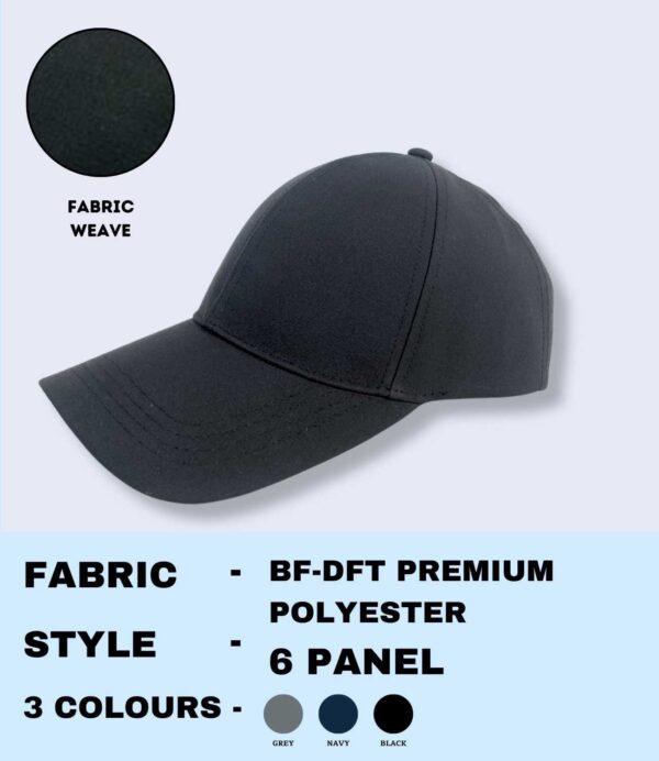 CAPS-DRYFIT Black -6 Plain