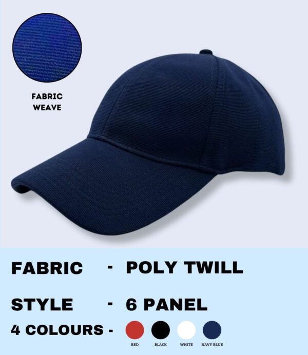 CAPS- POLY TWILL Navy Blue