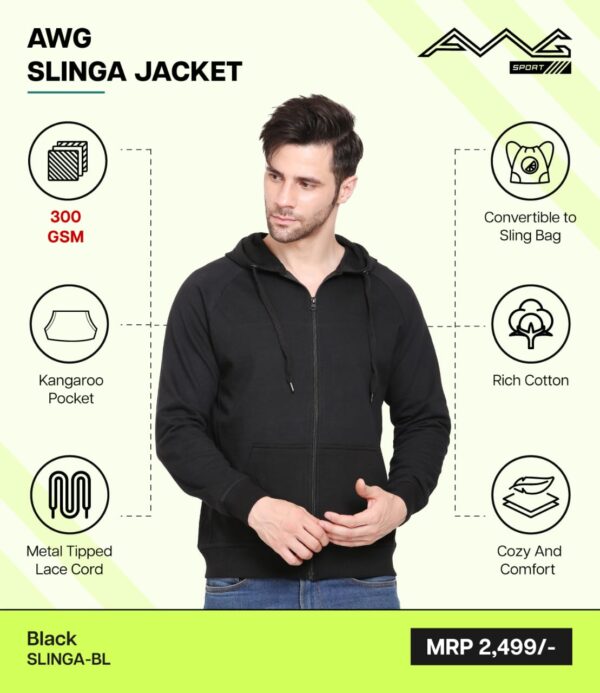 AWG-SLINGA JACKET Black 3XL