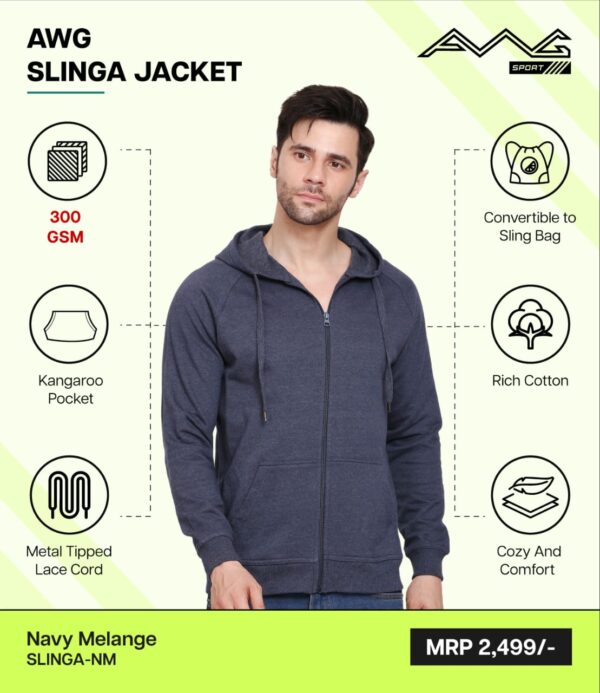 AWG-SLINGA JACKET Navy Melange