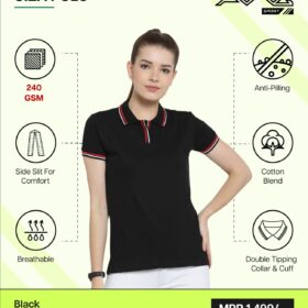 AWG-GIZA POLO-WOMEN Black 3XL