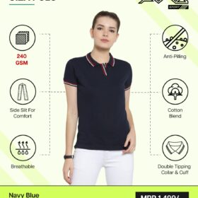 AWG-GIZA POLO-WOMEN Navy Blue