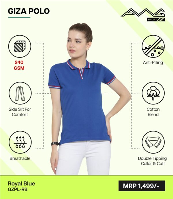 AWG-GIZA POLO-WOMEN Royal Blue