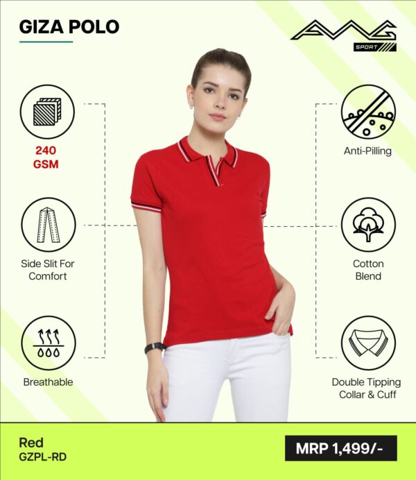 AWG-GIZA POLO-WOMEN Red
