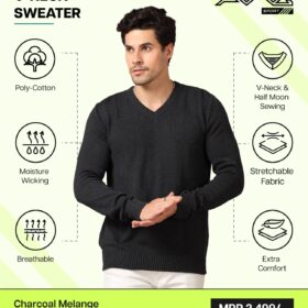 AWG-SWEATERS Charcoal Melange 3XL
