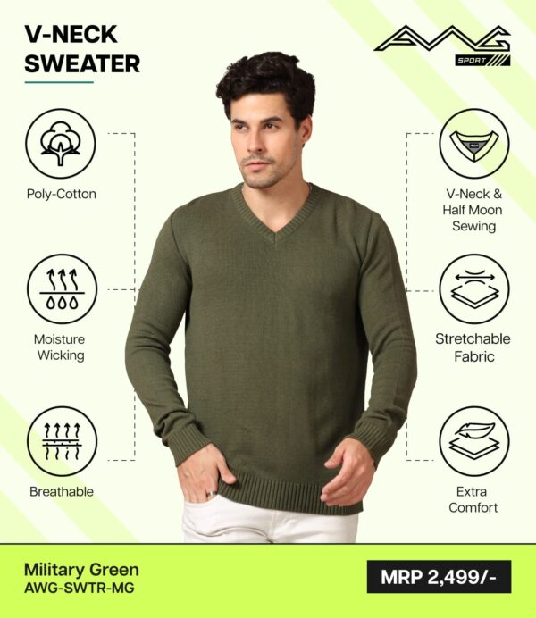AWG-SWEATERS Military Green 3XL