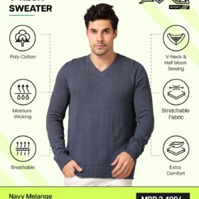 AWG-SWEATERS Navy Melange