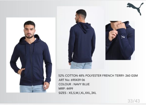 Puma Hoodies Navy Blue