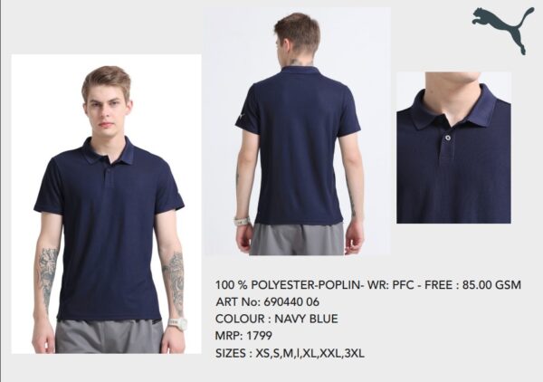 PUMA POLY POLO TSHIRT NAVY
