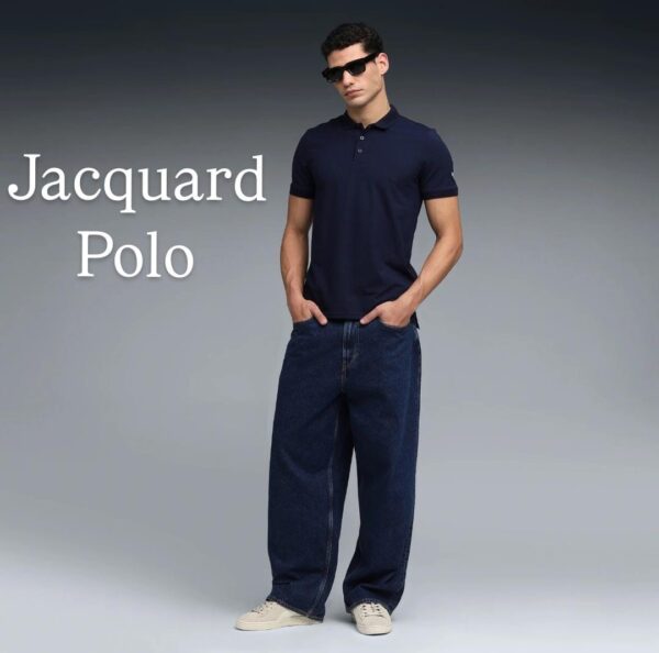 Puma Jacquard Polo Navy Blue