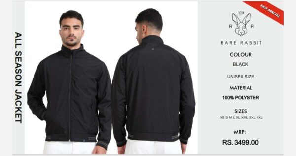 all season premium statement jacket black