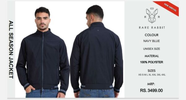 all season premium statement jacket navy