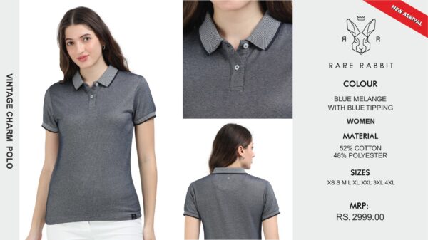 RR VINTAGE CHARM POLO BLUE WOMEN