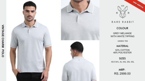 RR VINTAGE CHARM POLO GREY MEN