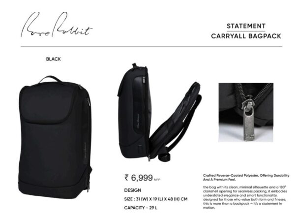 Rare Rabbit Carryall Bagpack