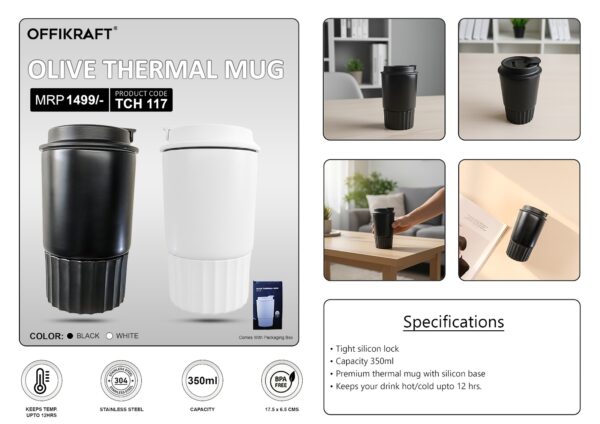 Offikraft Olive Thermal Mug