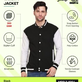 AWG-VARSITY JACKET Black