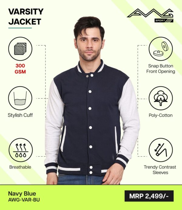 AWG-VARSITY JACKET Navvy Blue