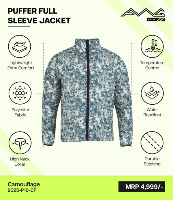 AWG-PRINTED PUFFER JACKET Camouflage