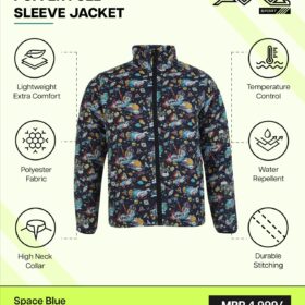 AWG-PRINTED PUFFER JACKET Space Blue