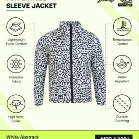 AWG-PRINTED PUFFER JACKET White Abstract
