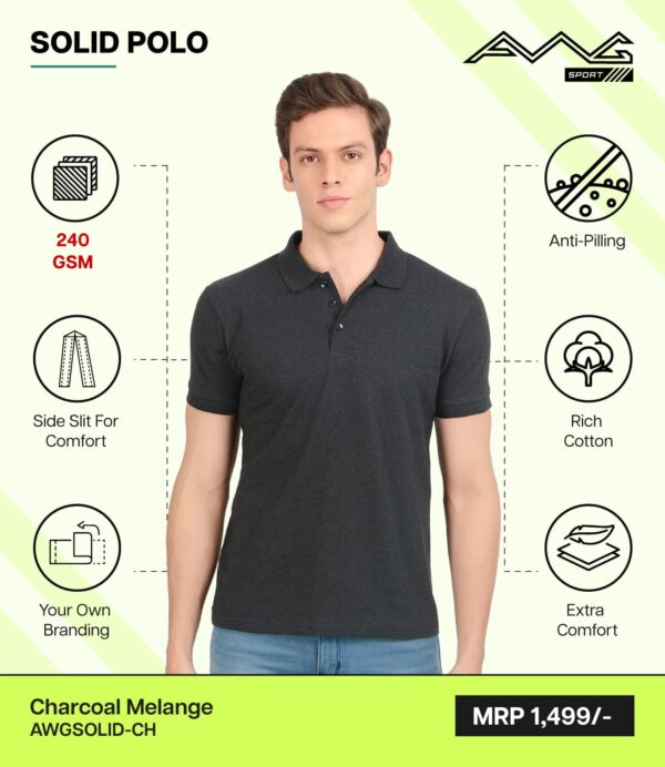 AWG- SOLID Charcoal Melange