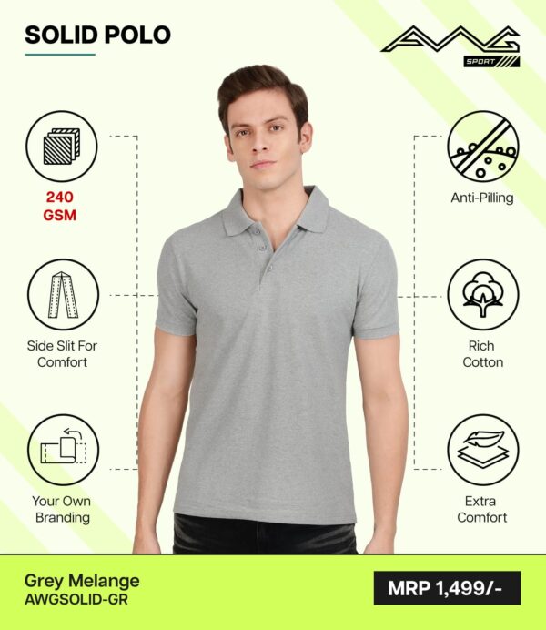 AWG- SOLID Grey Melange 3XL