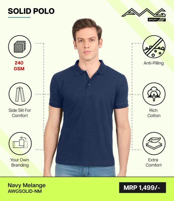 AWG- SOLID Navy Melange