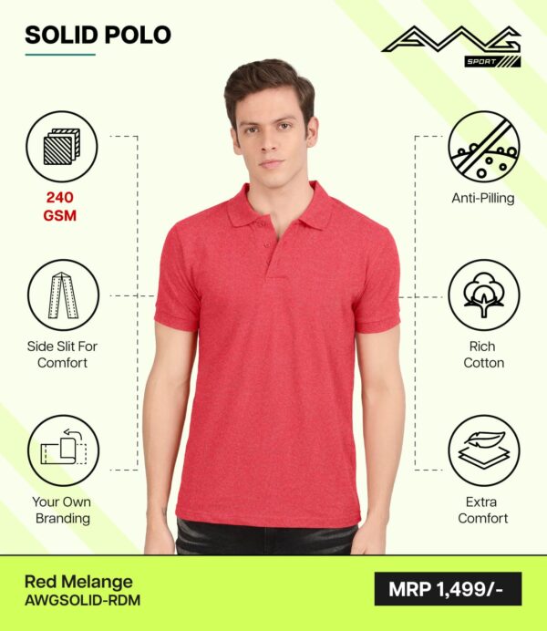 AWG- SOLID Red Melange