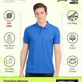 AWG- SOLID Royal Blue Melange 3XL