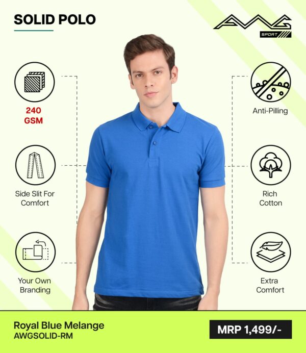 AWG- SOLID Royal Blue Melange