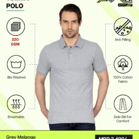 AWG- TOMMY POLO Grey Melange
