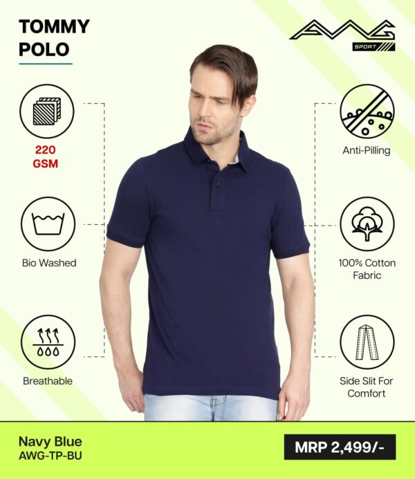 AWG- TOMMY POLO Navy Blue