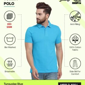 AWG- TOMMY POLO Turquoise Blue 3XL