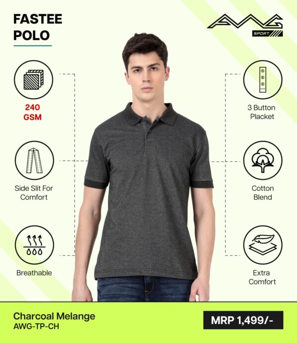 AWG- FASTEE Charcoal Melange 3XL