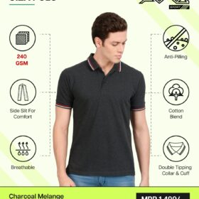 AWG- GIZA POLO Charcoal Melange