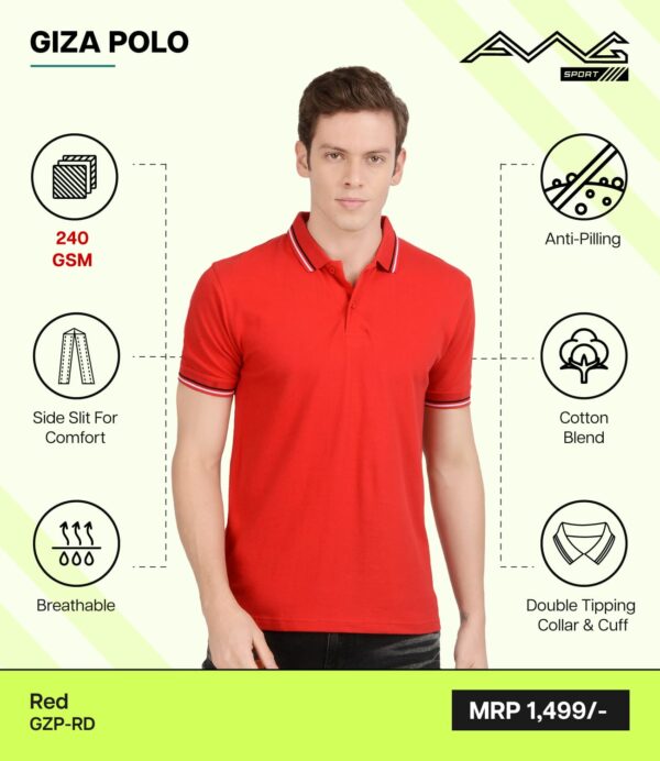 AWG- GIZA POLO Red 3XL
