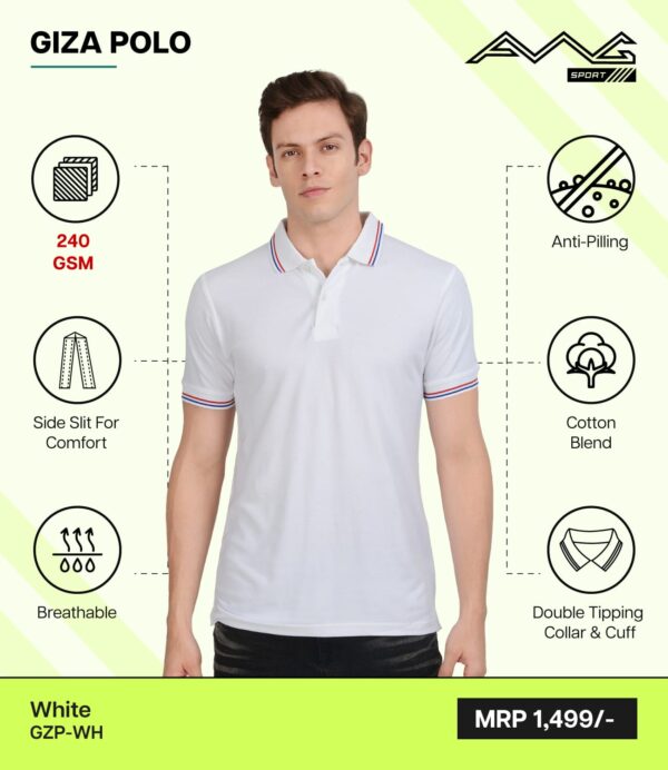 AWG- GIZA POLO White 3XL
