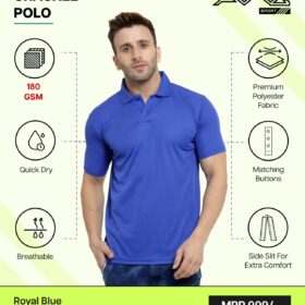 AWG- CRACKLE POLO Royal Blue 3XL