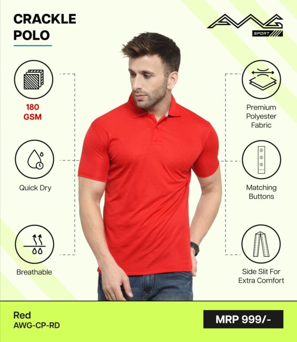 AWG- CRACKLE POLO Red