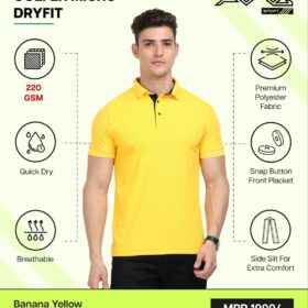 AWG- GOLFER MICRO DRYFIT Banana Yellow