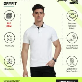 AWG- GOLFER MICRO DRYFIT Cricket Ivory