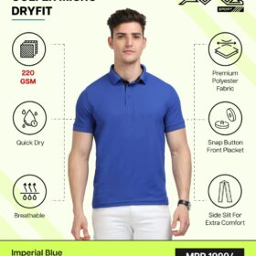 AWG- GOLFER MICRO DRYFIT Imperial Blue