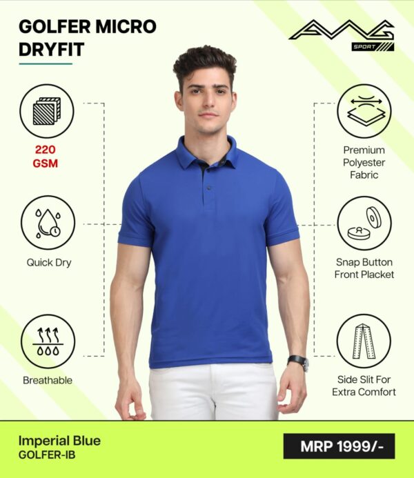 AWG- GOLFER MICRO DRYFIT Imperial Blue 3XL