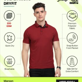 AWG- GOLFER MICRO DRYFIT Maroon