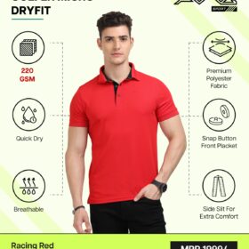 AWG- GOLFER MICRO DRYFIT Racing Red