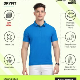 AWG- GOLFER MICRO DRYFIT Strong Blue 3XL