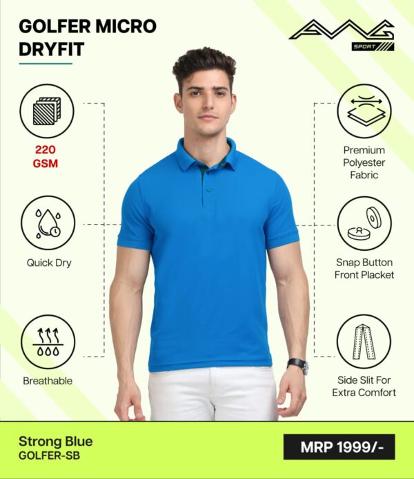 AWG- GOLFER MICRO DRYFIT Strong Blue 3XL