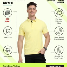 AWG- GOLFER MICRO DRYFIT Sunshine Yellow 3XL