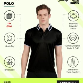 AWG- GOLFITO POLO Black 3XL